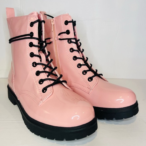 SO Women’s Pink Patent Leather Boots - Picture 6 of 11